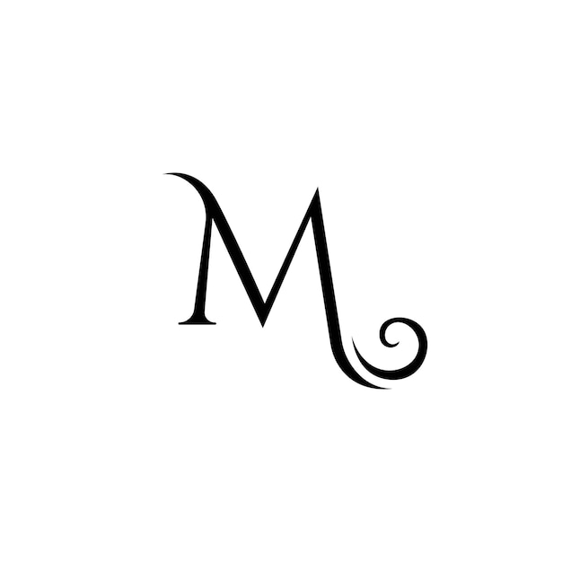 Premium Vector | M letter vector logo hair stylist logo