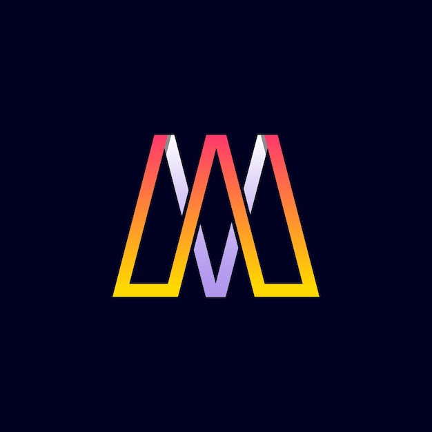 Vector m letterpictogram stijlvol en creatief logo