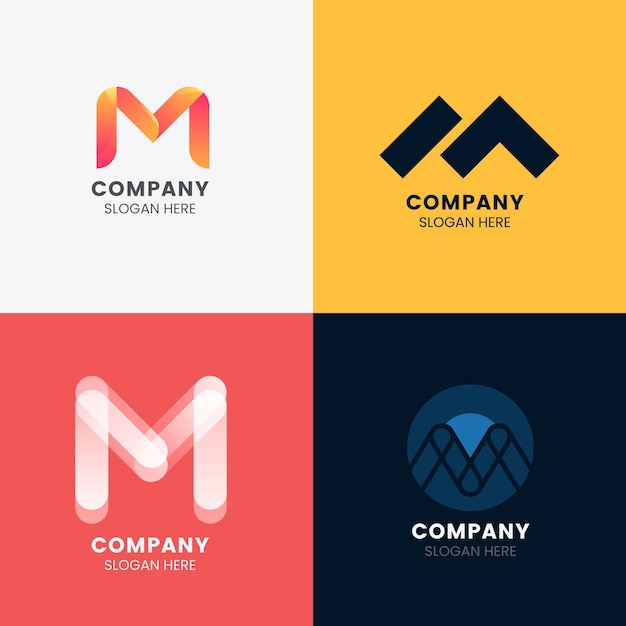 Vector m logo collection