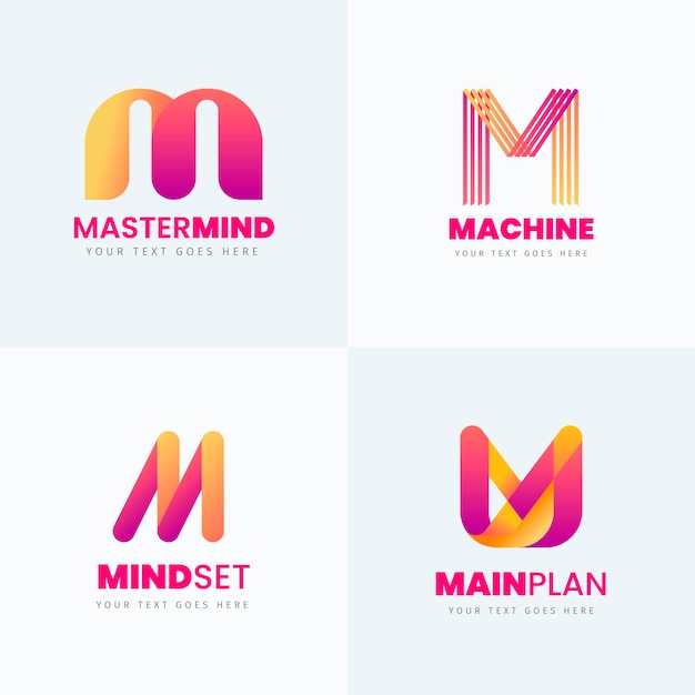 Vector m logo collection