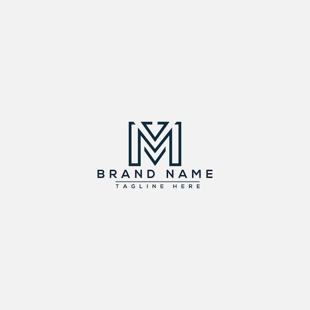 M Logo Design Template Vector Graphic Branding Element.