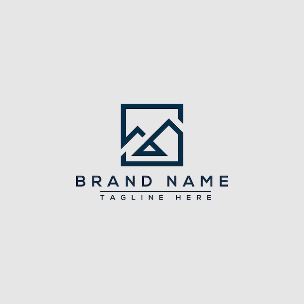 M logo design template elemento di branding grafico vettoriale