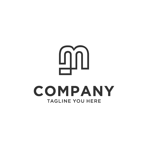 M logo. Letter M logo or MM initials two modern monogram symbol