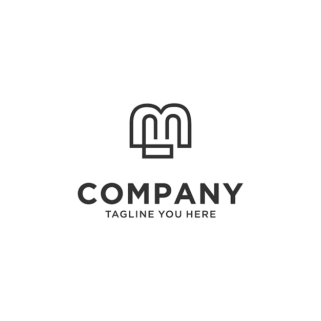 M-logo. Letter M-logo of MM-initialen twee moderne monogramsymbool