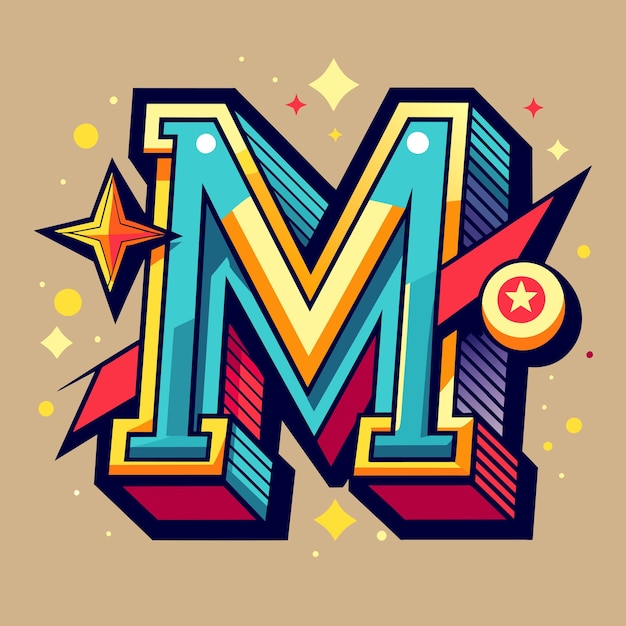 Vector m logo or logo m