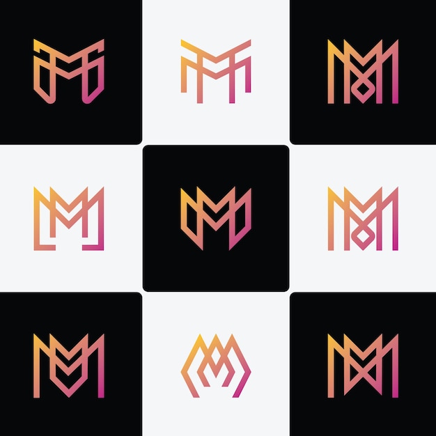 M logo set