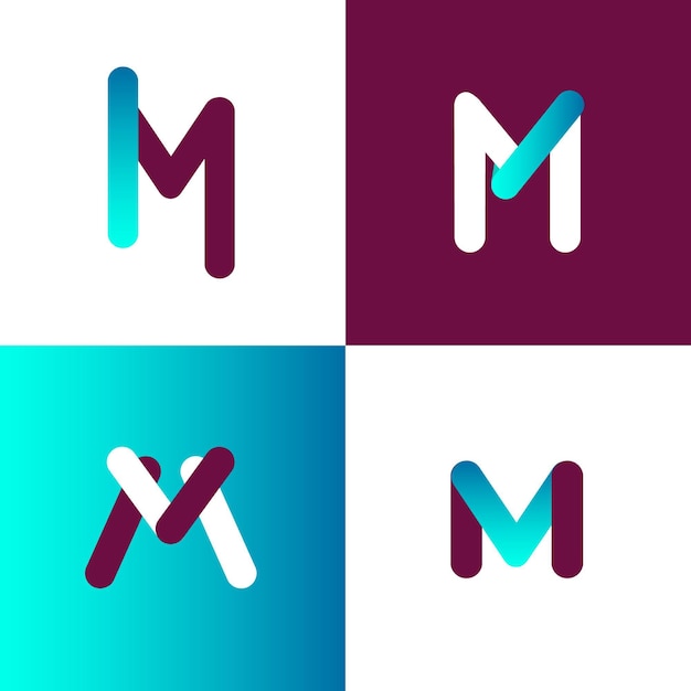 Collezione di modelli di logo m.