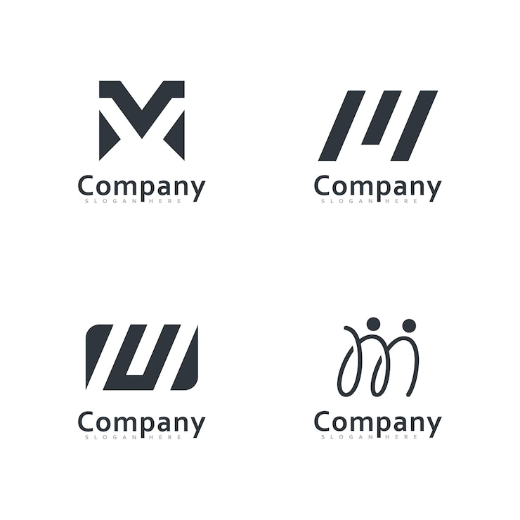 Vector m 로고 벡터 디자인 크리에이 티브 초기 로고 벡터 디자인