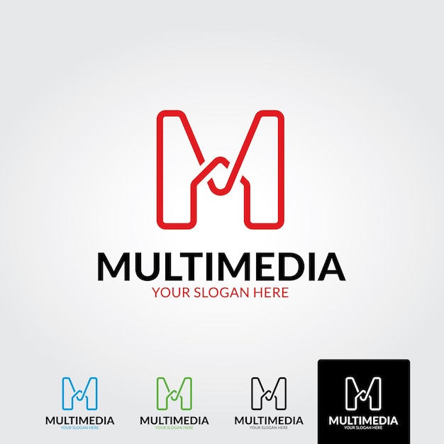 M logo with modern concept vector illustration