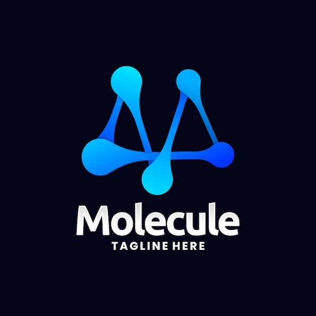 M molecuul logo ontwerp