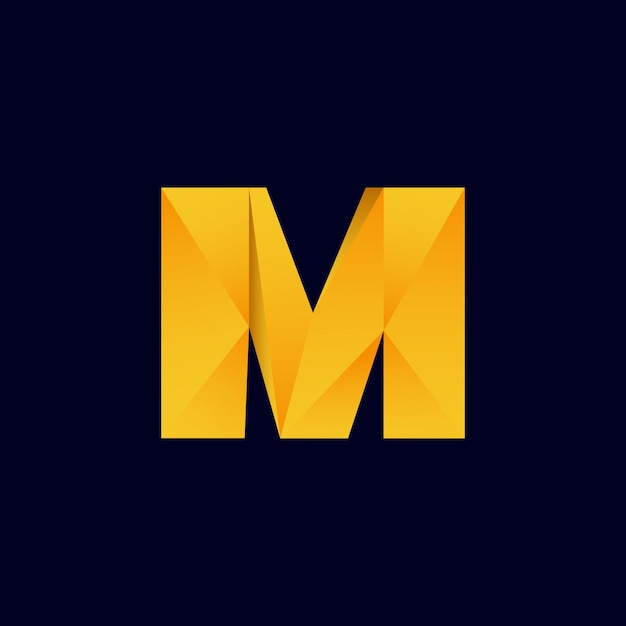 M monogram Logo abstracte brief Concept