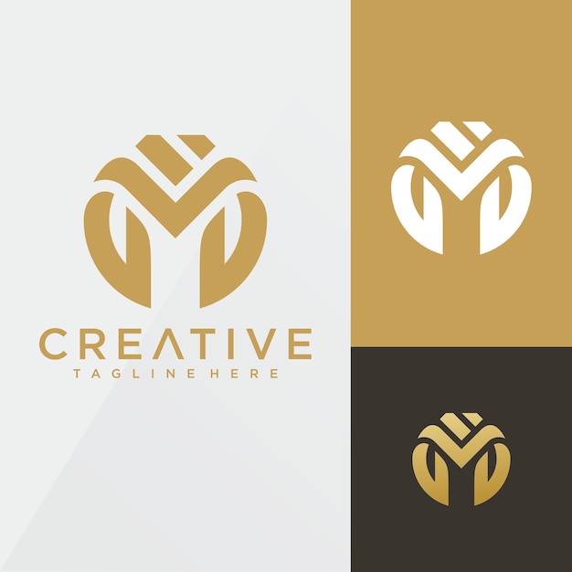 Design del logo con monogramma m