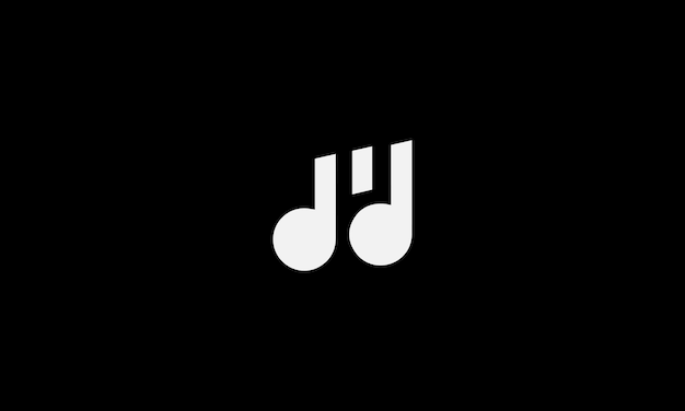 M Music logogram, for font M in your name logo with music theme