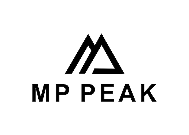 M peak logo design vector illustration