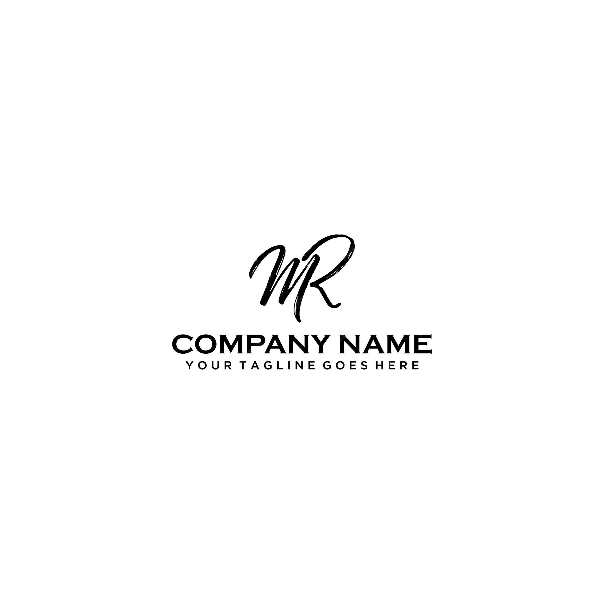 Premium Vector | M r mr initial letter handwriting and signature logo.