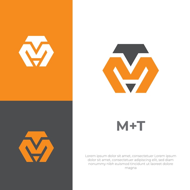 M,t letter logo