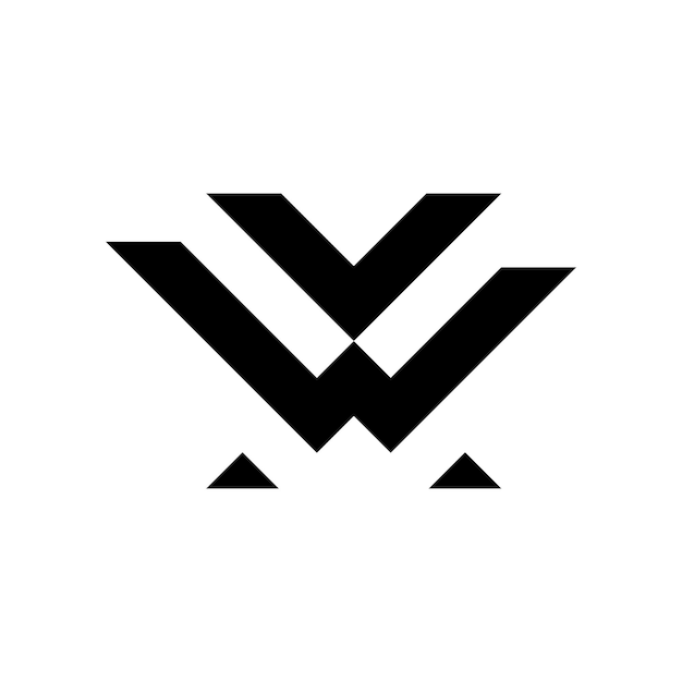 Vector m and w letter logo design