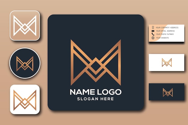 MA monogram logo template