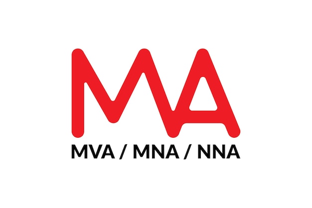 Concetto di logo ma - mva - mna