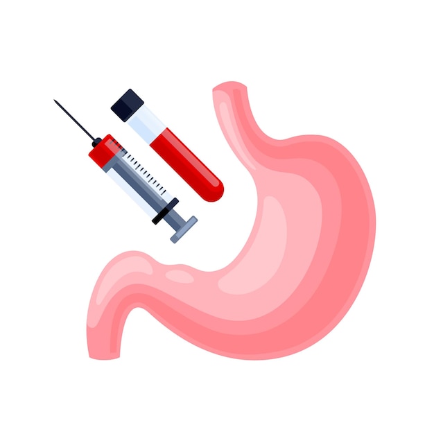 Maag en injectie vectorontwerp