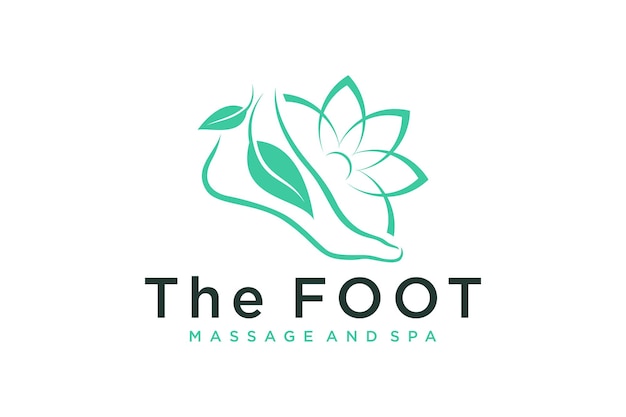 Maagdelijke voeten en nagels schoonheidskliniek logo ontwerp lichaamsverzorging en gezondheid voor vrouwen