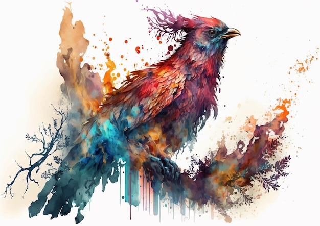 Maak een statement met Phoenix Watercolour Art