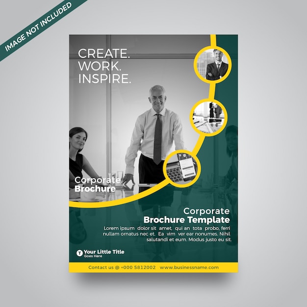 Maak werk Inspire Business abstracte brochure cover ontwerp