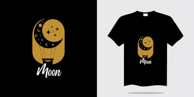 Maan tshirt ontwerp vectorillustratie