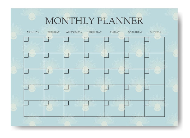 Maandelijkse planner minimalistisch planner pagina-ontwerp Categorieën van notities