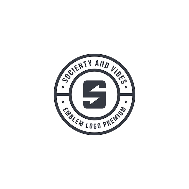 Vector maatschappelijk embleem logo premium