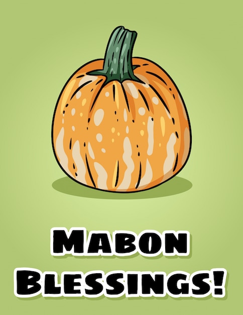 Mabon blessings caduta pagana festa zucca cartolina