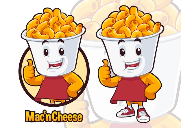 Mac n cheese mascot design