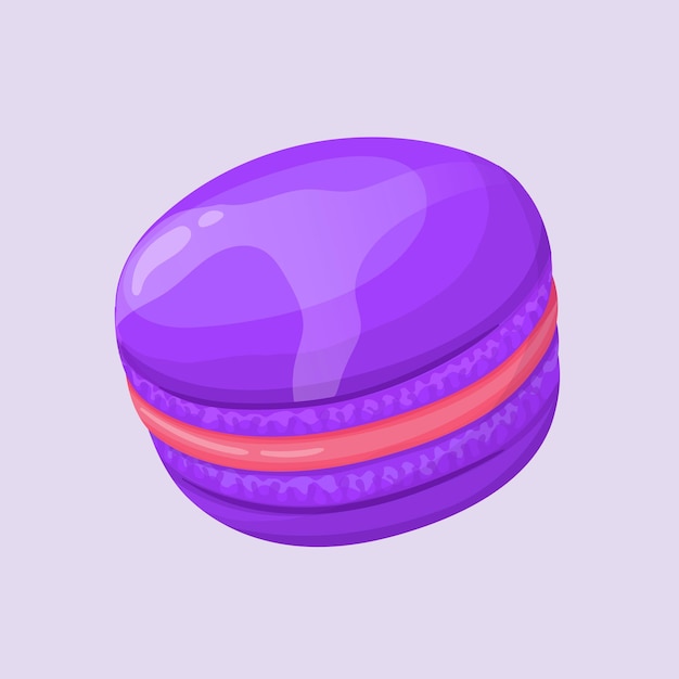 Macaron cookies in cartoon style game interface