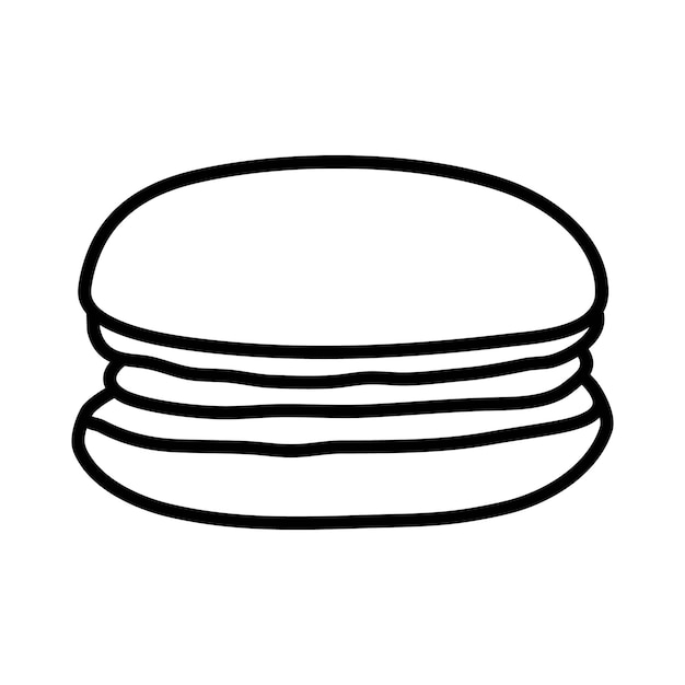 Macaron dessert Vector doodle element