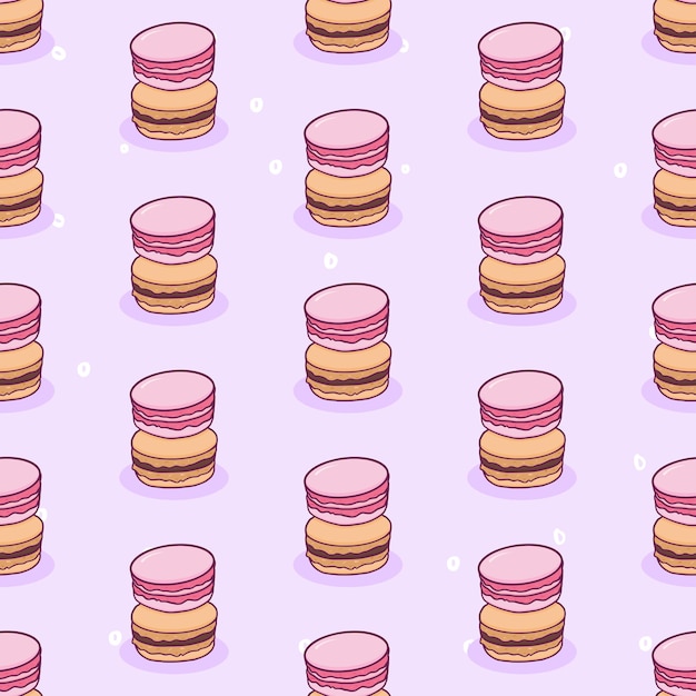 Macaron naadloze patroon illustratie