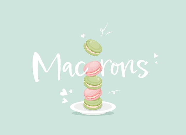 Macarons on the plate