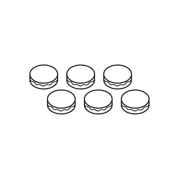 Macaroons icon set Vector illustration EPS 10 Stock image