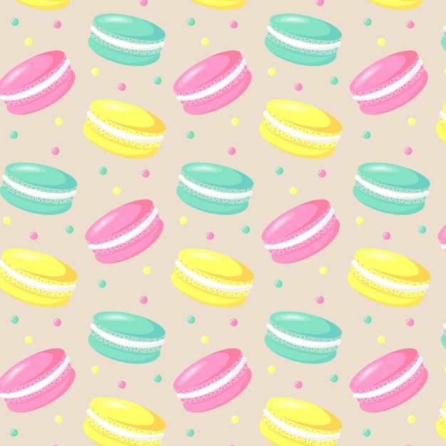 macaroons seamless pattern print design for decor textile packaging wrapping paper etc