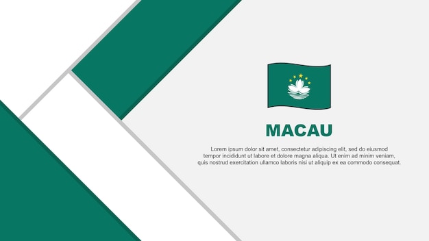 Macau Flag Abstract Background Design Template Macau Independence Day Banner Cartoon Vector Illustration Macau Illustration