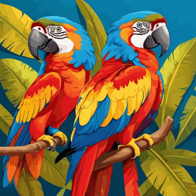 Vector macaw vector background