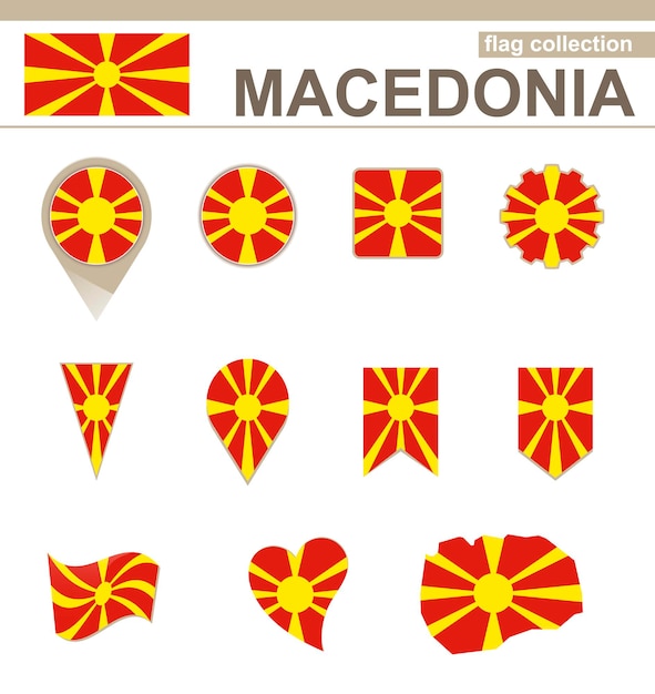 Macedonia Flag Collection, 12 versions