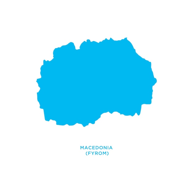 Vector macedonia map icon europe logo glyph design illustration