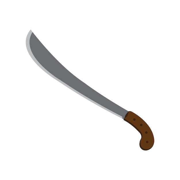 Machete pictogram logo vector ontwerpsjabloon