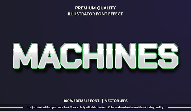 Vector machine font effects