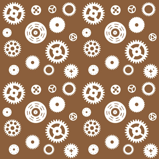 Vector machine gear wheel cogwheel seamless pattern. vector illustratio