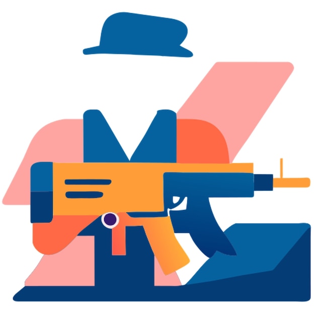 Vector machine gun icon