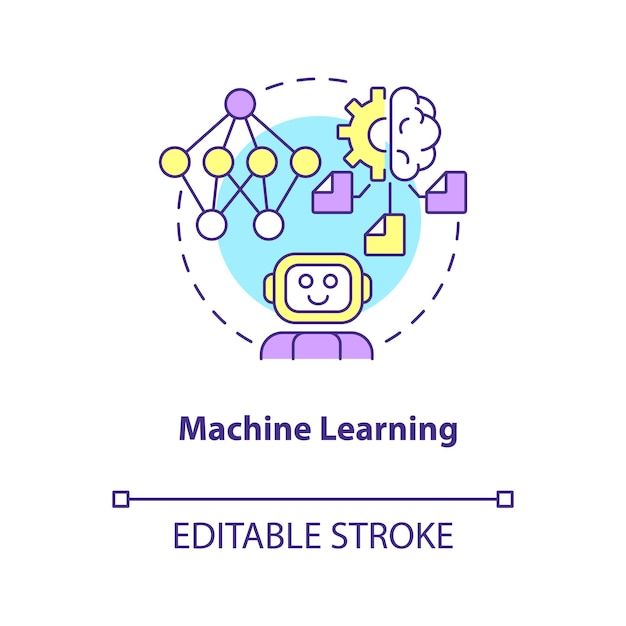 Machine learning concept icon