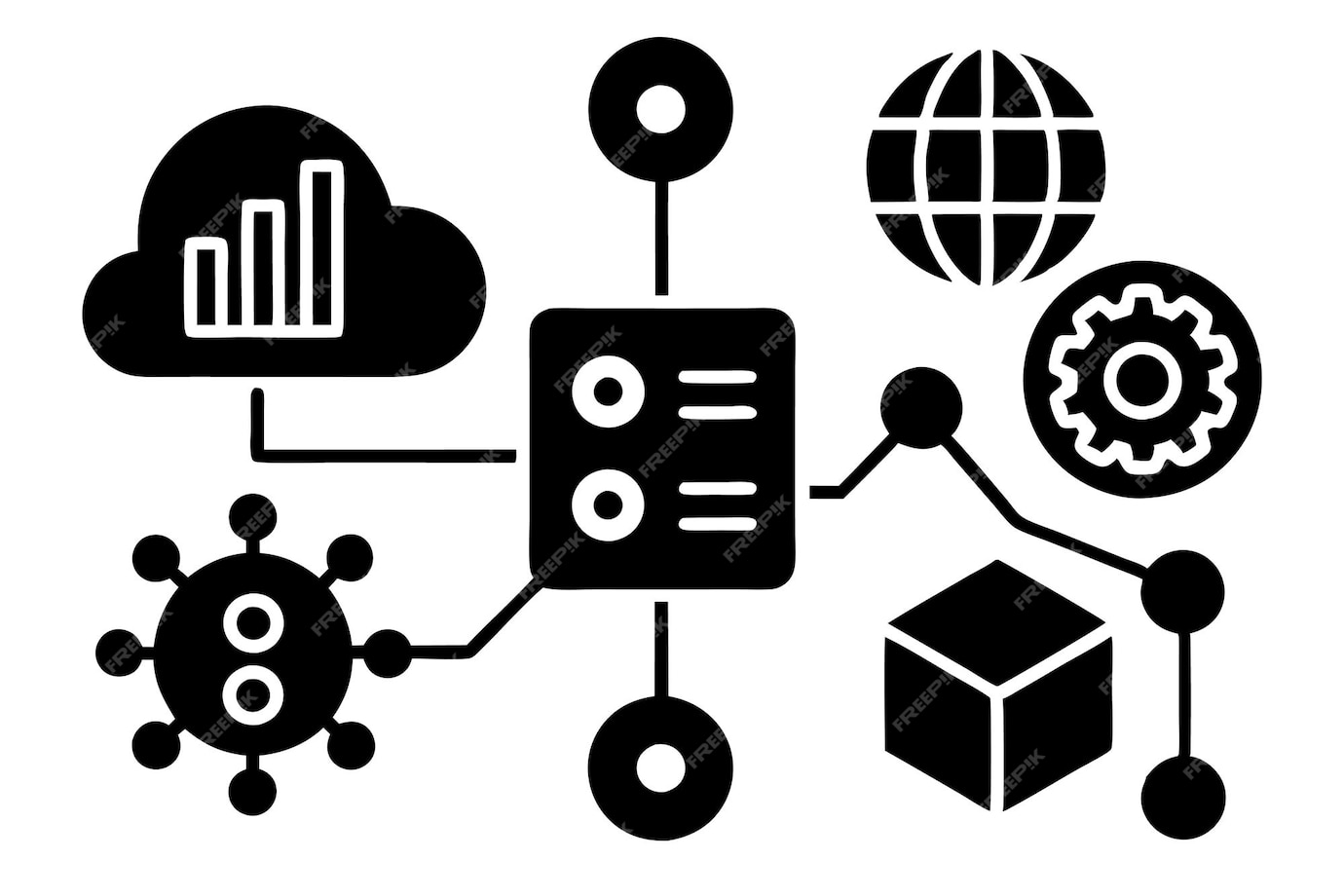 Premium Vector | Machine Learning Graphics Data Analytics amp Algorithm ...