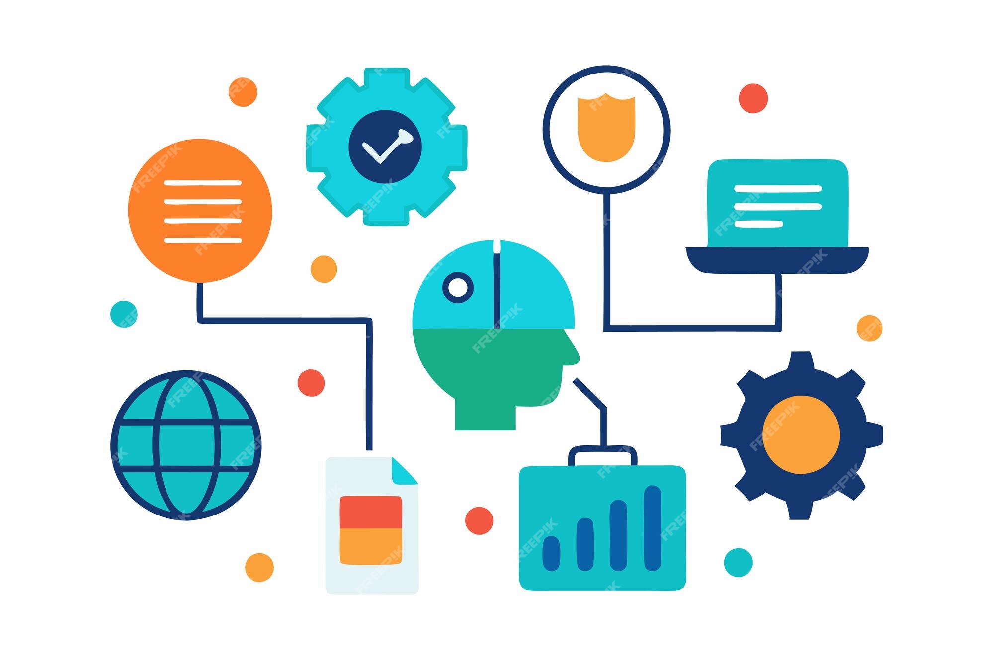 Premium Vector | Machine Learning Graphics Data Analytics amp Algorithm ...