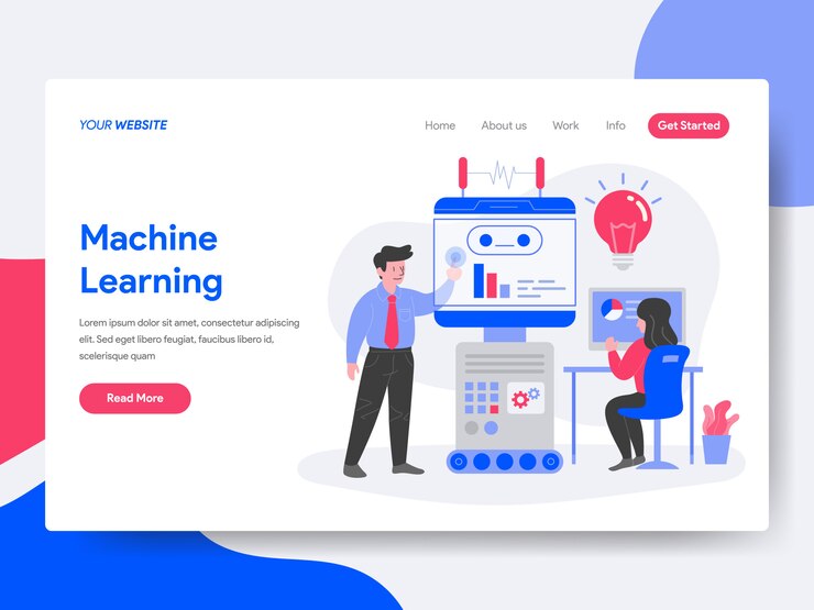 Vector machine learning illustration